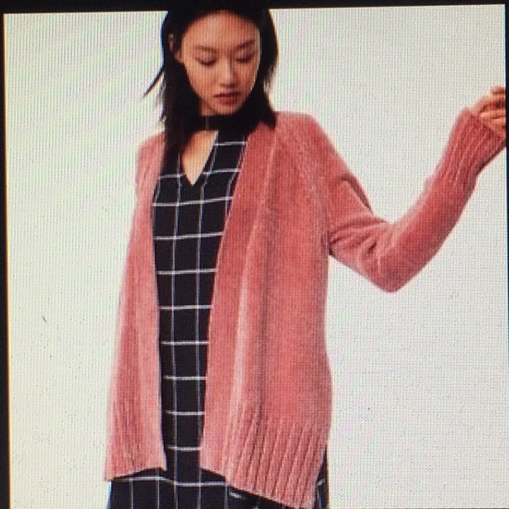 Loft Dusty Pink Chenille Cardigan  M
